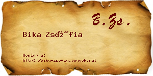 Bika Zsófia névjegykártya